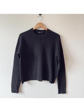 Joseph Boiled Wool Crewneck Sweater Black Women's M